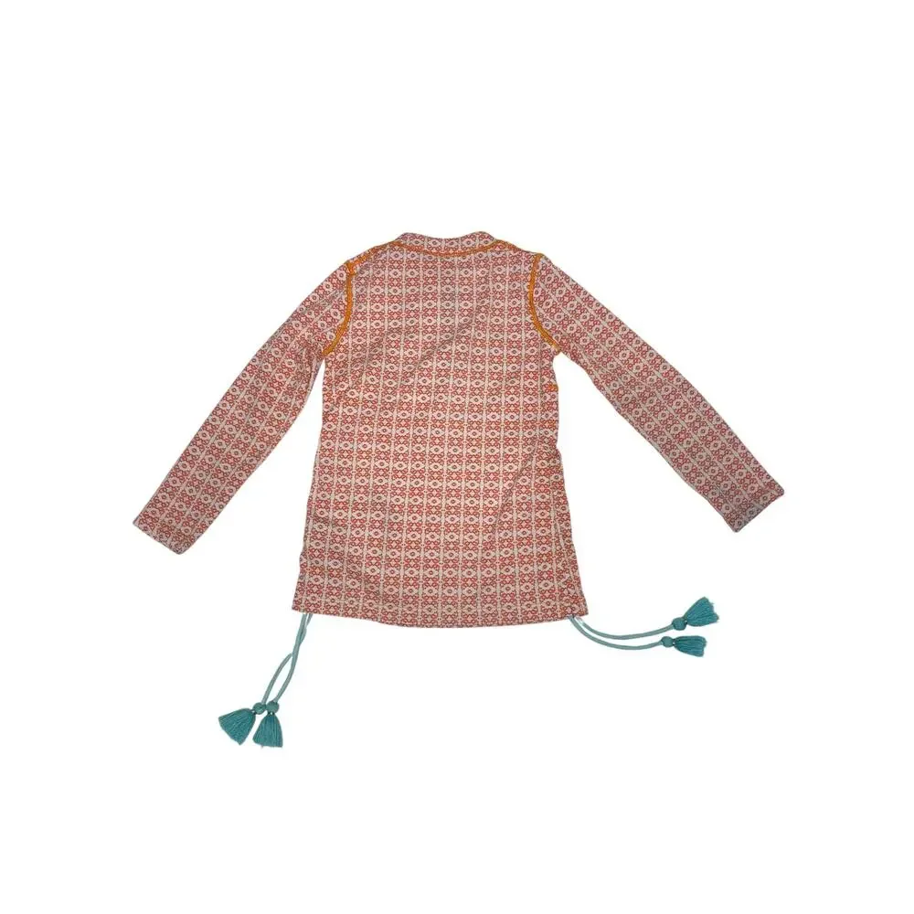 Cabana Life Toddler Girls Zippered Rashguard 3T Orange